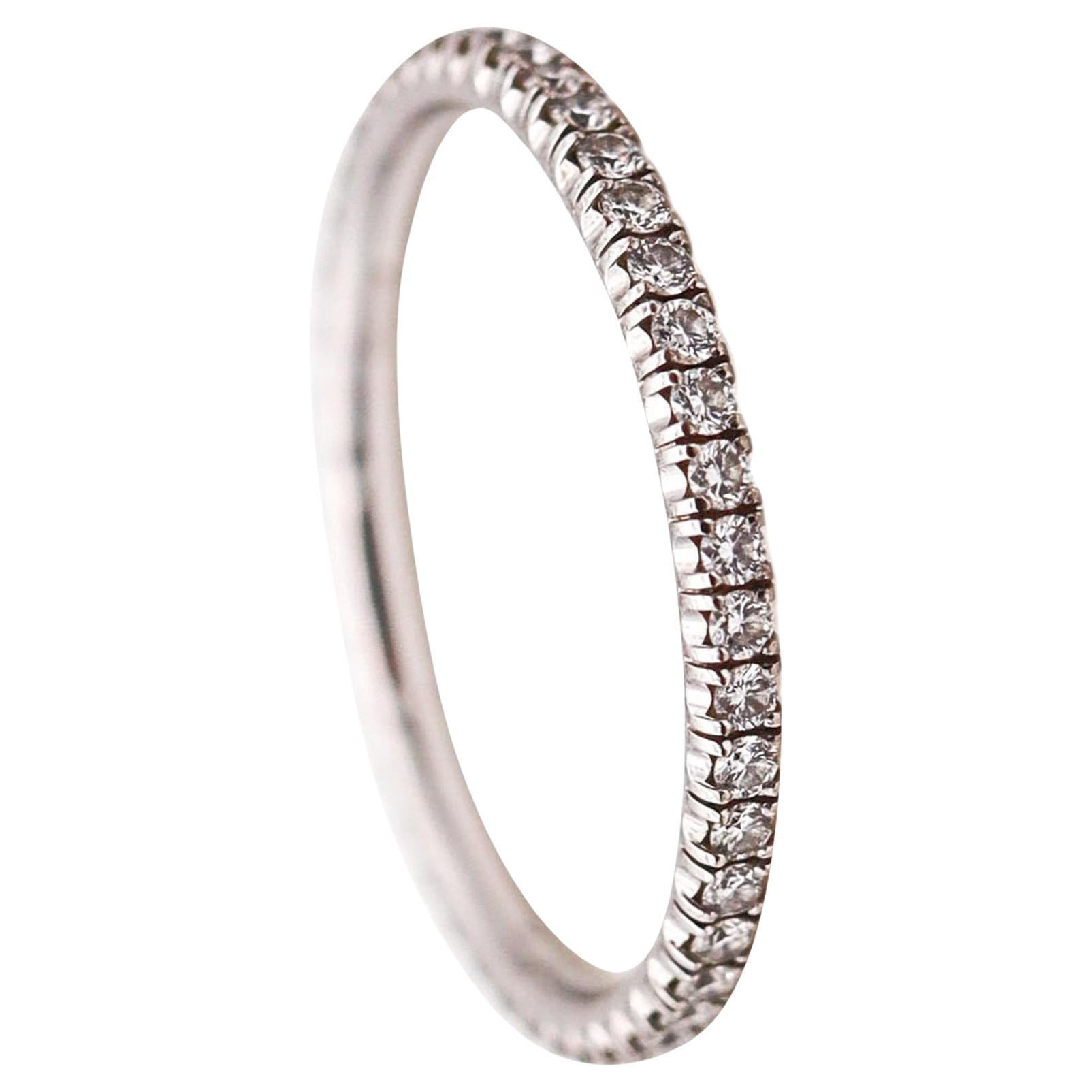 CARTIER Modern Eternity Band Ring In 18Kt White Gold With 44 VVS Diamonds