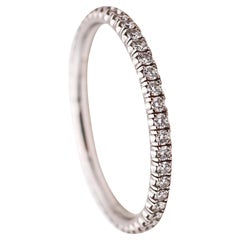 CARTIER Modern Eternity Band Ring In 18Kt White Gold With 44 VVS Diamonds