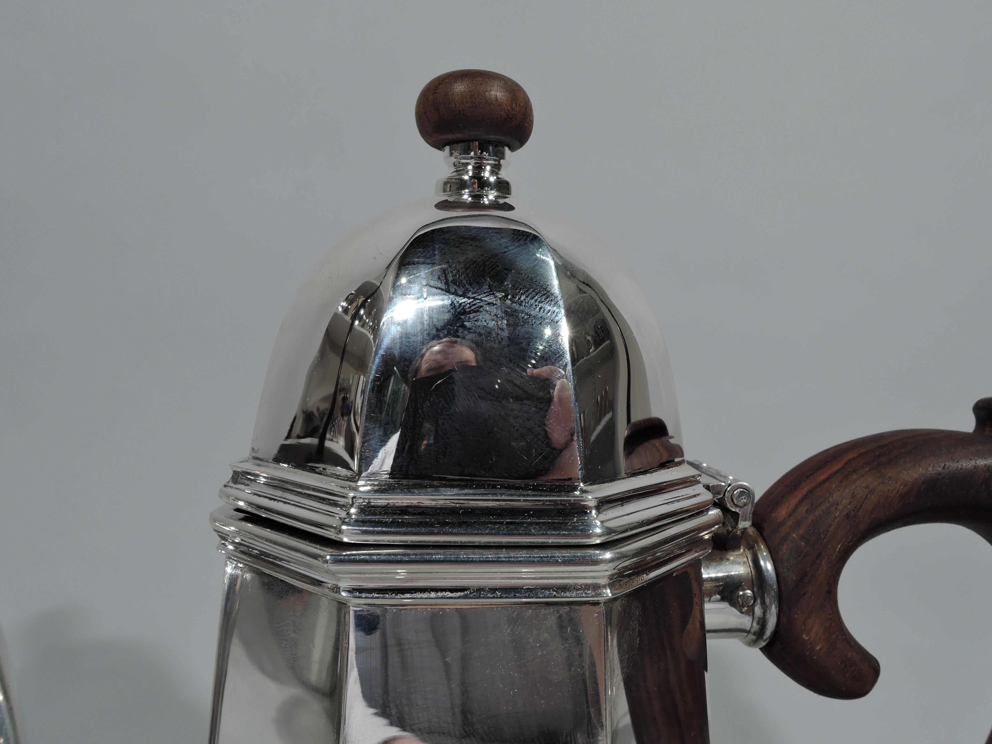 American Cartier Modern Georgian Handmade Sterling Silver Coffeepot
