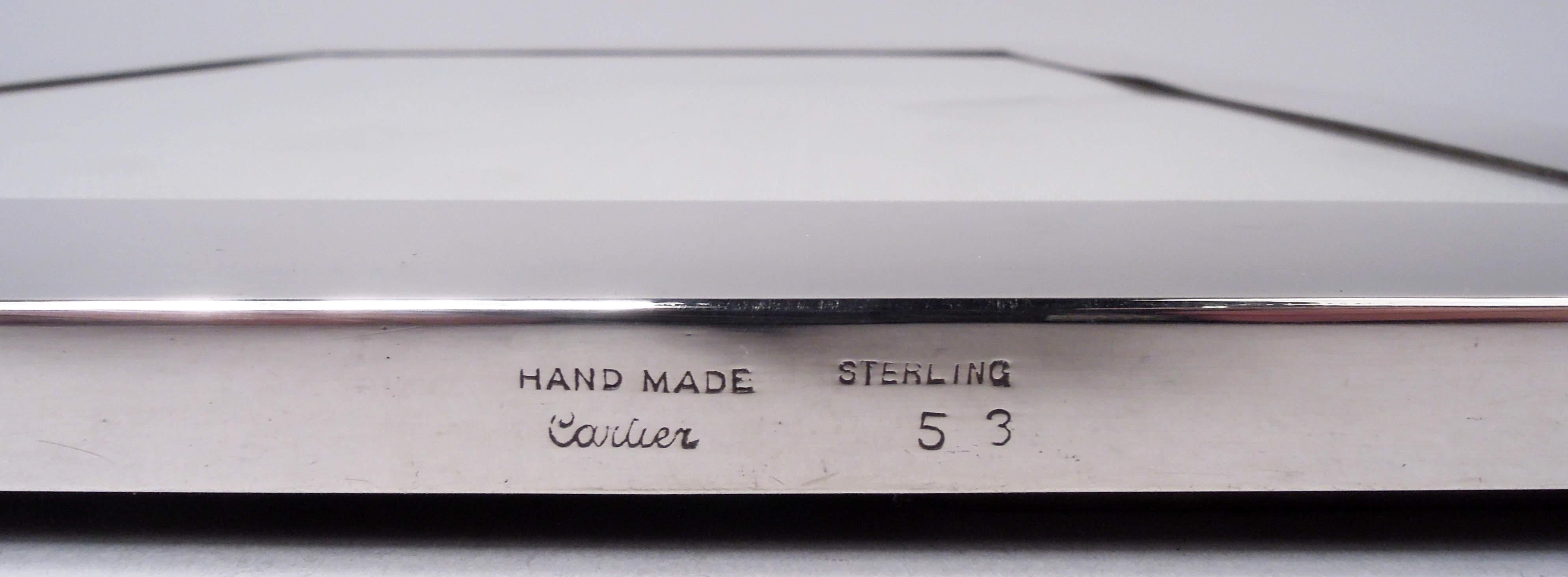 Moderner Cartier-Sterlingsilber-Rahmen für Porträt- oder Landschaftsbild im Angebot 1
