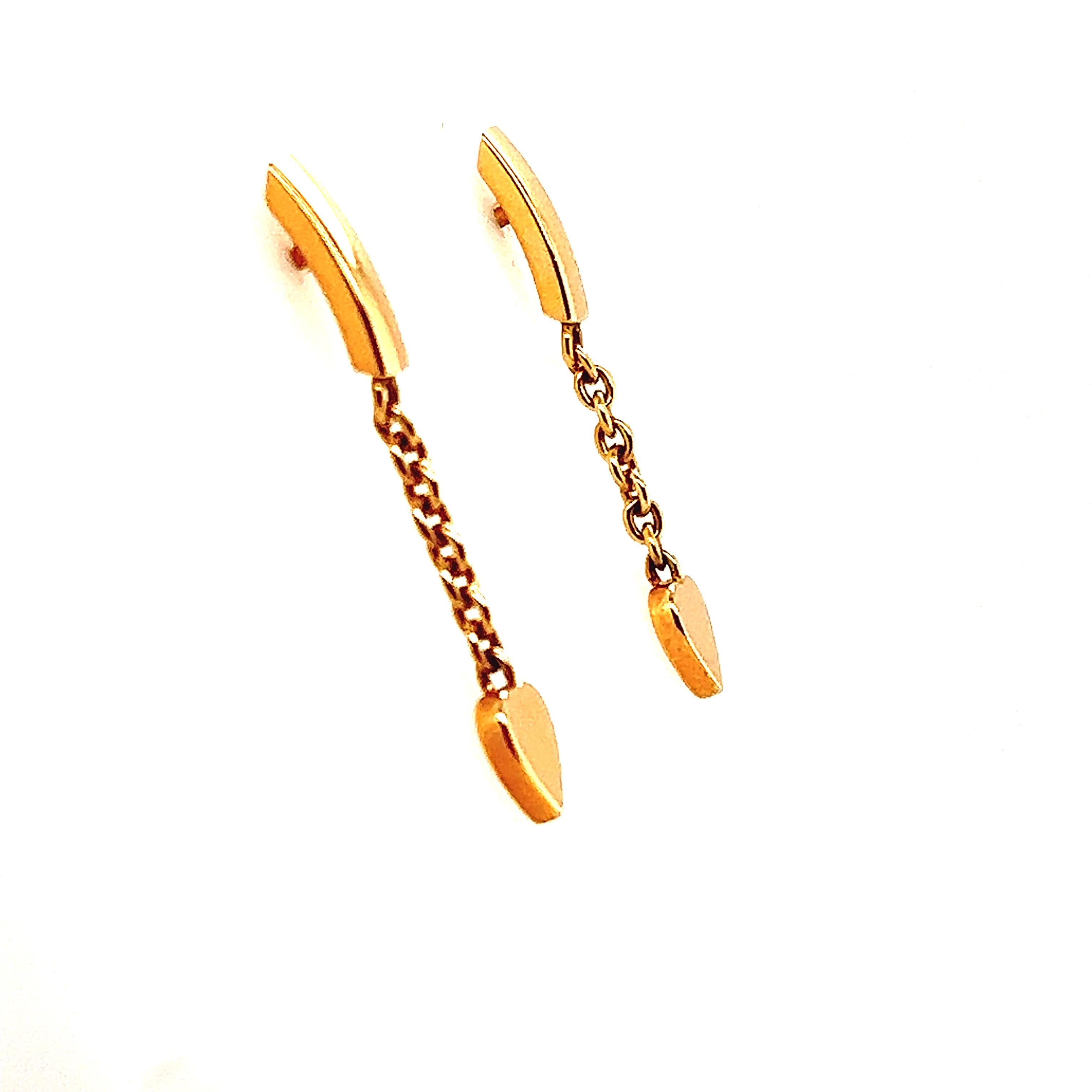 Moderne Boucles d'oreilles pendantes en or rose 18k Cartier Mon Amour en vente