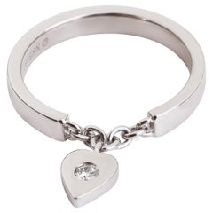 Cartier Mon Amour Heart Charm Ring in 18kt White Gold 0.05 CTW