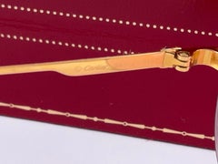 Cartier Montaigne Half Frame 55mm Rose Sunglasses 18k Gold Sunglasses France