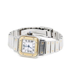 Reloj Cartier Montre Santos Lady Acier Or 1990s Automático Acero Oro Santos Lady