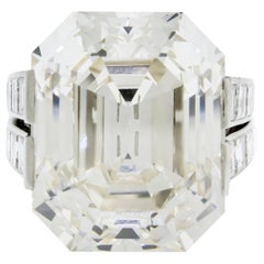 Cartier Monture 30.03 Carat GIA Certified Emerald Cut Diamond Engagement Ring