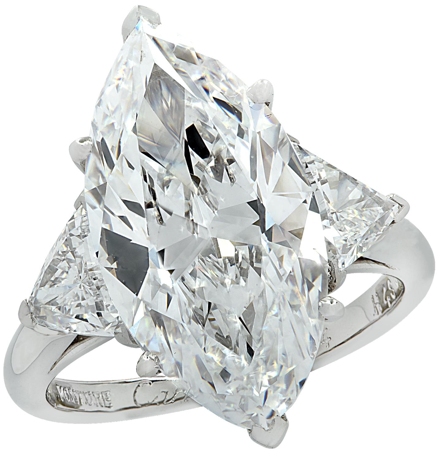 Cartier Mid-Century 2.06 CTW Diamond Platinum Pear Three Stone Vintage Engagement  Ring GIA | Wilson's Estate Jewelry