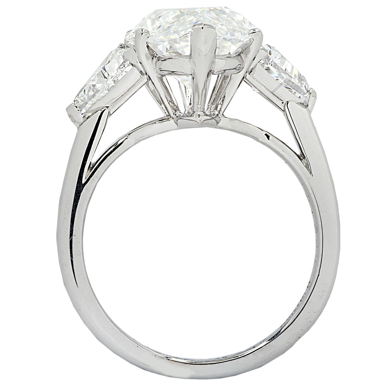 Women's Cartier Monture GIA Certified 7.48 Carat Type IIa Marquise Cut Diamond Ring