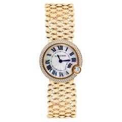 Cartier Perlmutt-Perlmutt 18K  Blanc de Cartier 3722 Damenarmbanduhr 30 mm