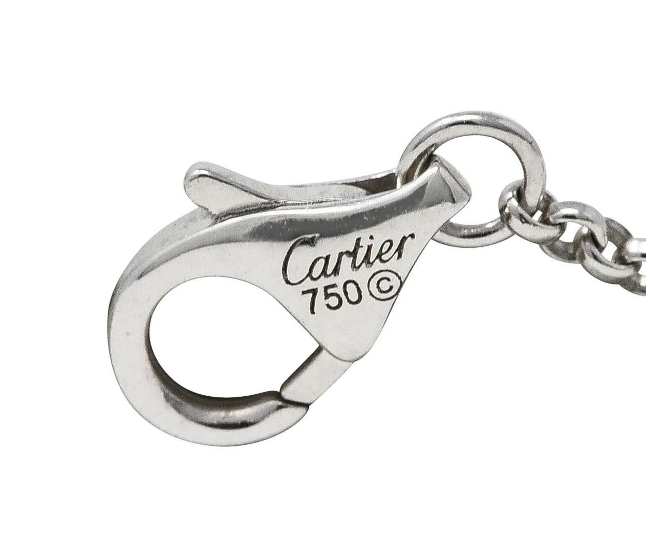 Cartier Mother-of-Pearl Diamond 18 Karat Gold Caresse D'Orchidees Chain Bracelet 3