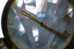 Cartier Mother of Pearl, Rock Crystal and Agate Desk Clock