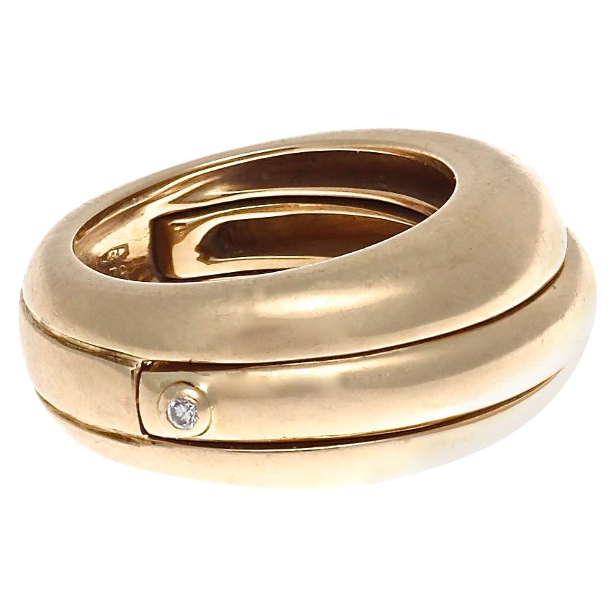Cartier Movable Diamond Gold Ring