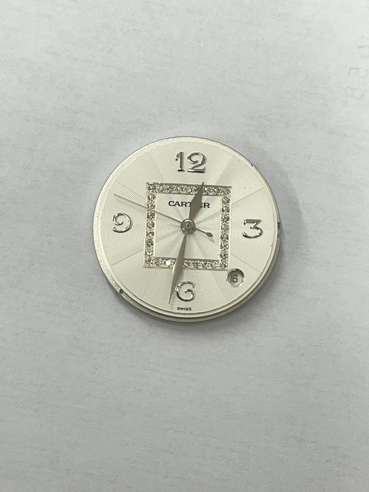 Cartier Movement with Diamond Dial, Original Strap For Sale