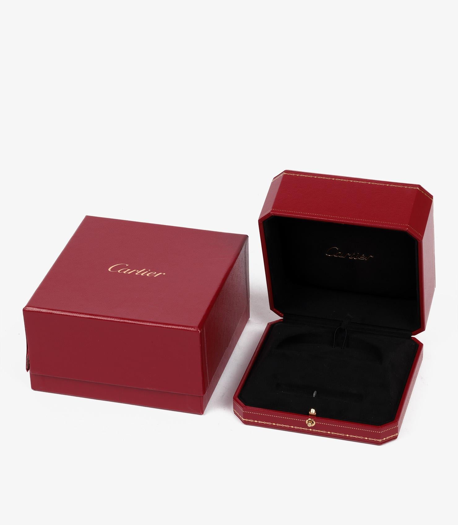 Cartier Multi Gemstone 18ct White Gold Love Bangle For Sale 4
