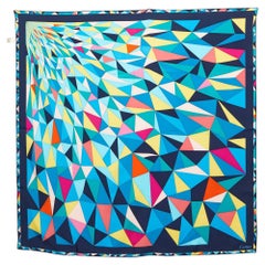 Cartier Multicolor Geometric Print Silk Square Scarf