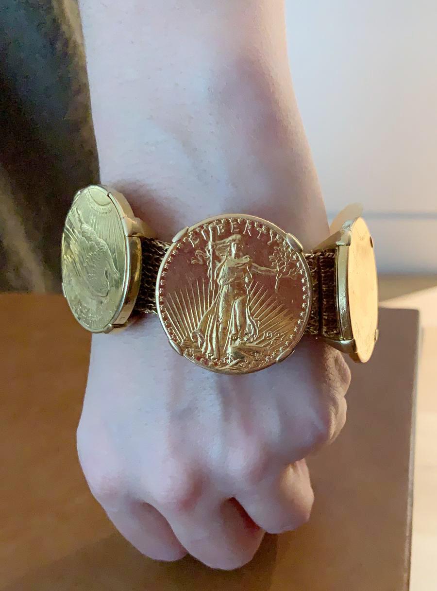 Cartier Vintage 1950s Gold Coin Watch 