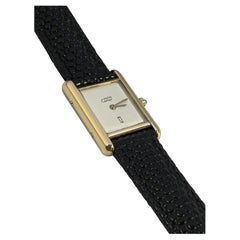 Cartier Mus de Cartier Vermeil Rare White Dial Ladies Quartz Wrist watch