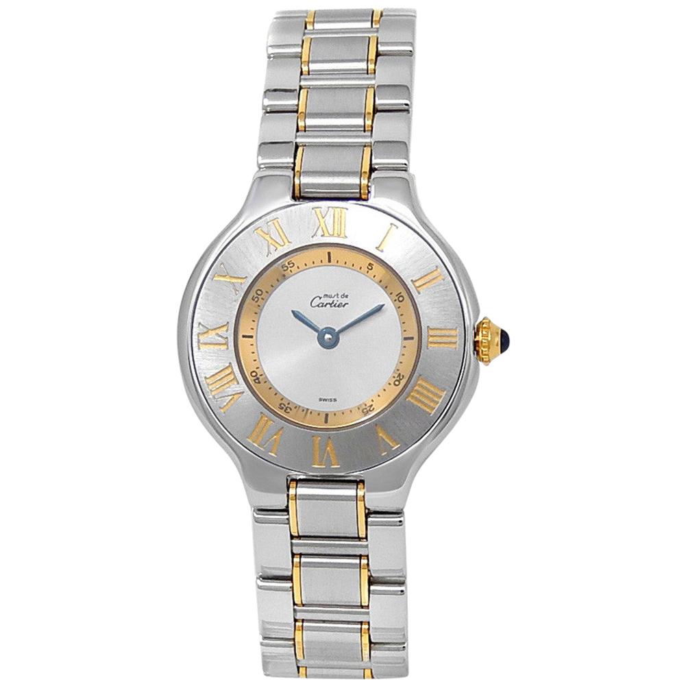 Cartier Must 21 1340, Silver Dial, Certified and Warranty