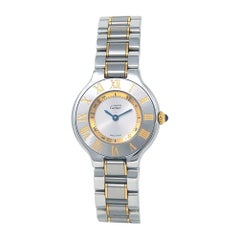 Montre femme Cartier Must 21 en or jaune 18k et acier inoxydable Quartz 1340