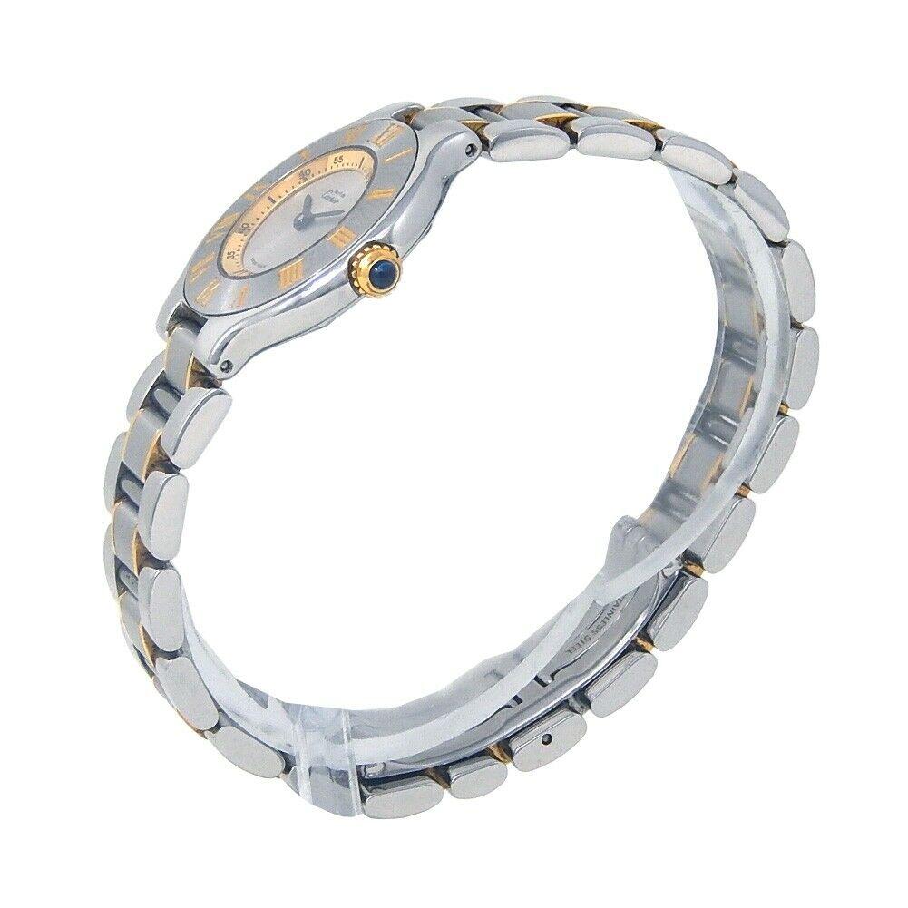 Marca: Cartier
Color de la correa: Acero inoxidable	
Género:	Mujeres
Tamaño de la caja: 28-31,5 mm	
NPF: No aplicable
Ancho de la lengüeta: 14 mm	
Características:	Esfera de 12 horas, números arábigos, sin marcas de hora, sin segundero, números