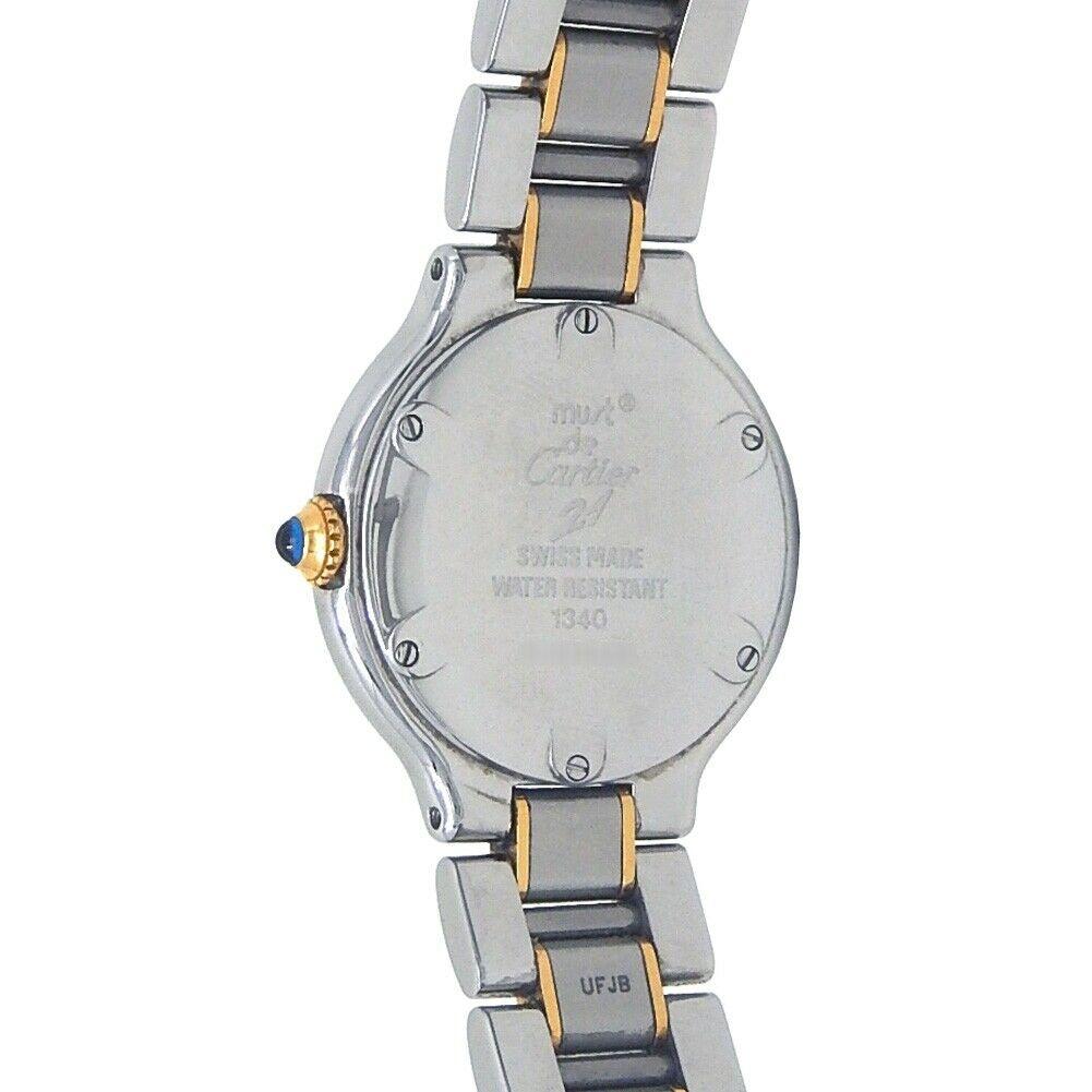 Reloj de mujer Cartier Must 21 Oro amarillo 18k y acero inoxidable Cuarzo 1340 en venta 1