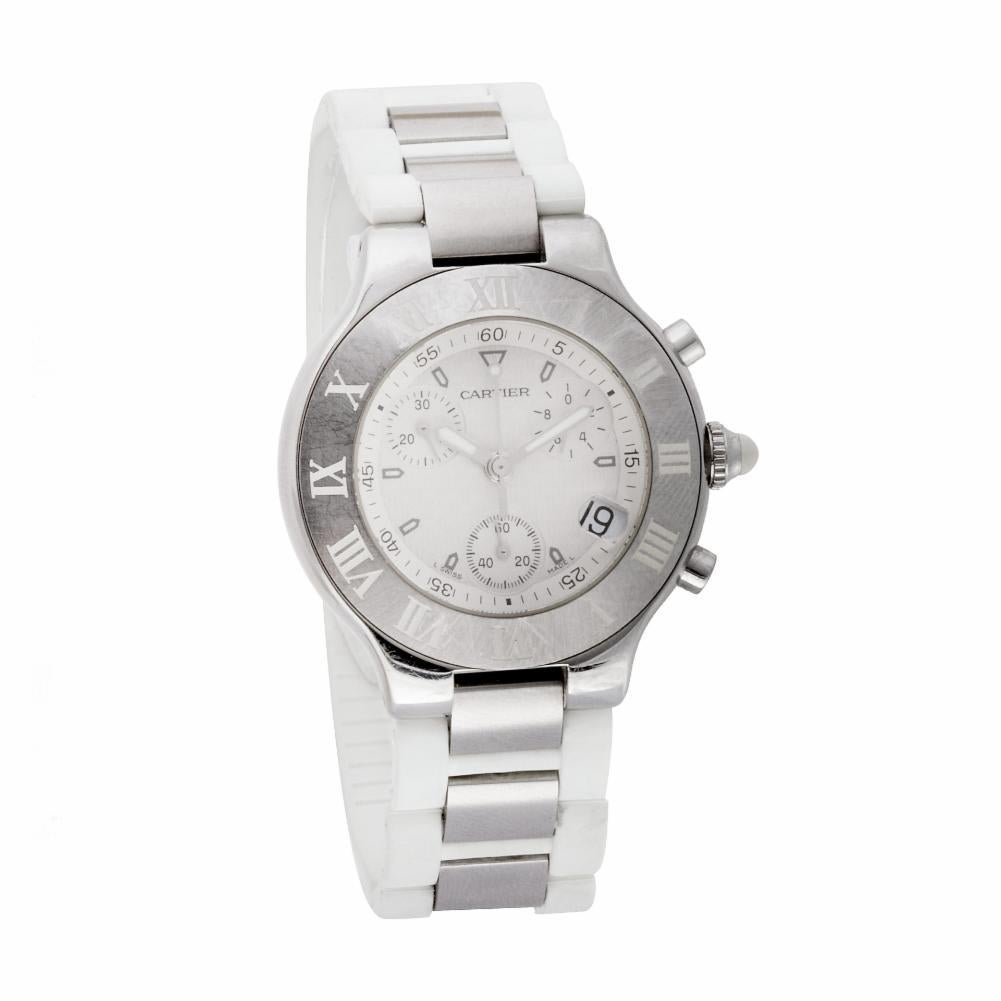 Men's Cartier Must 21 2424, White Dial, Certified and Warranty