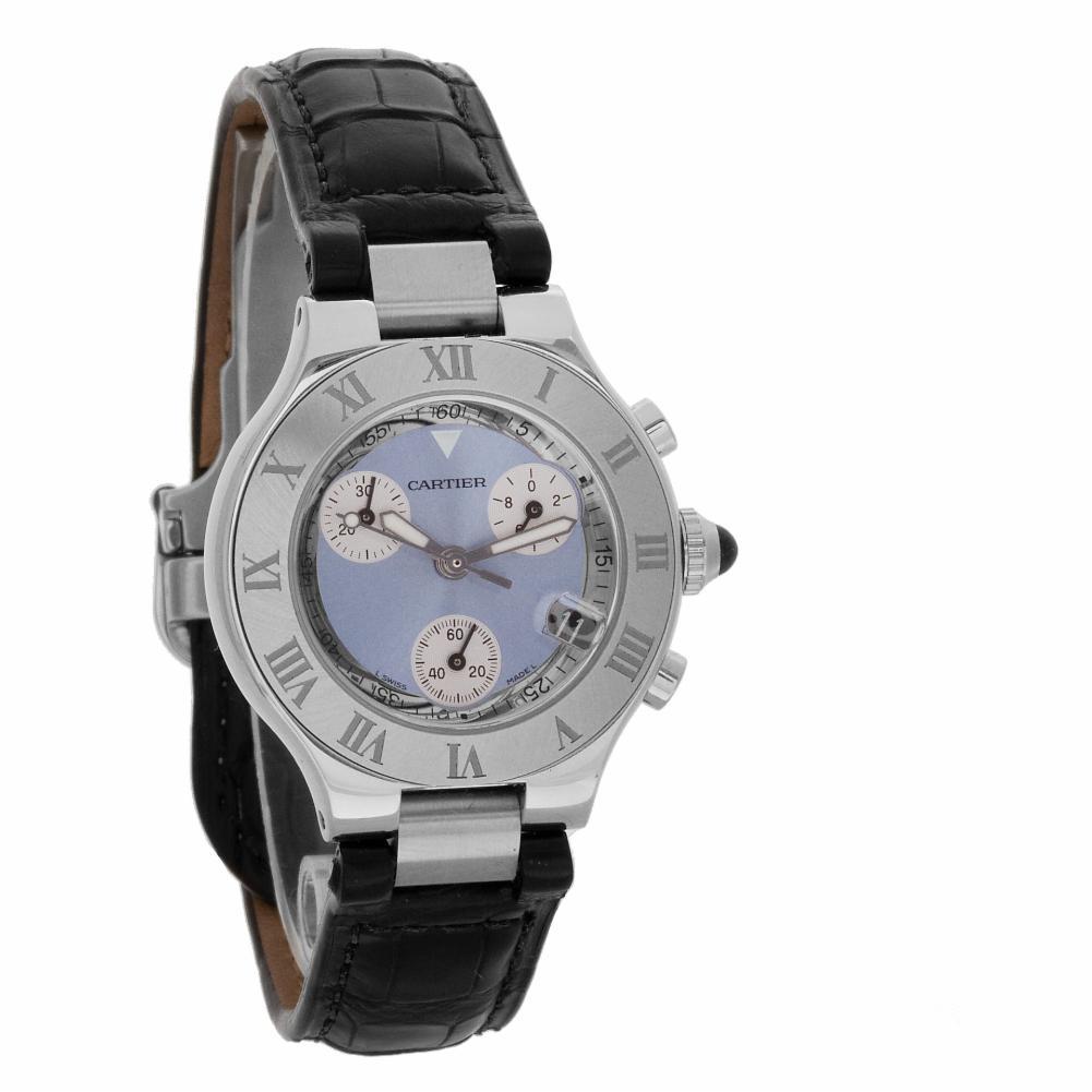 Men's Cartier Must 21 2996, Blue Dial, Certified and Warranty