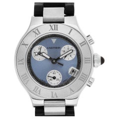Cartier Must 21 2996, Blue Dial, Certified and Warranty