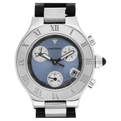 Cartier Must 21 2996, Blue Dial, Certified and Warranty
