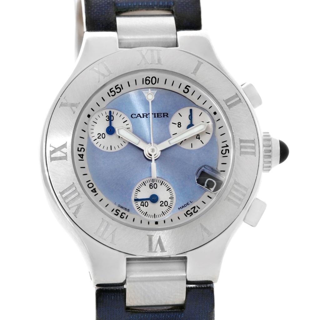 Blue Dial Chronoscaph Ladies Watch 