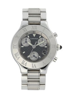 Cartier Must 21 Chronoscaph 2424 Men's Watch Box and Papers