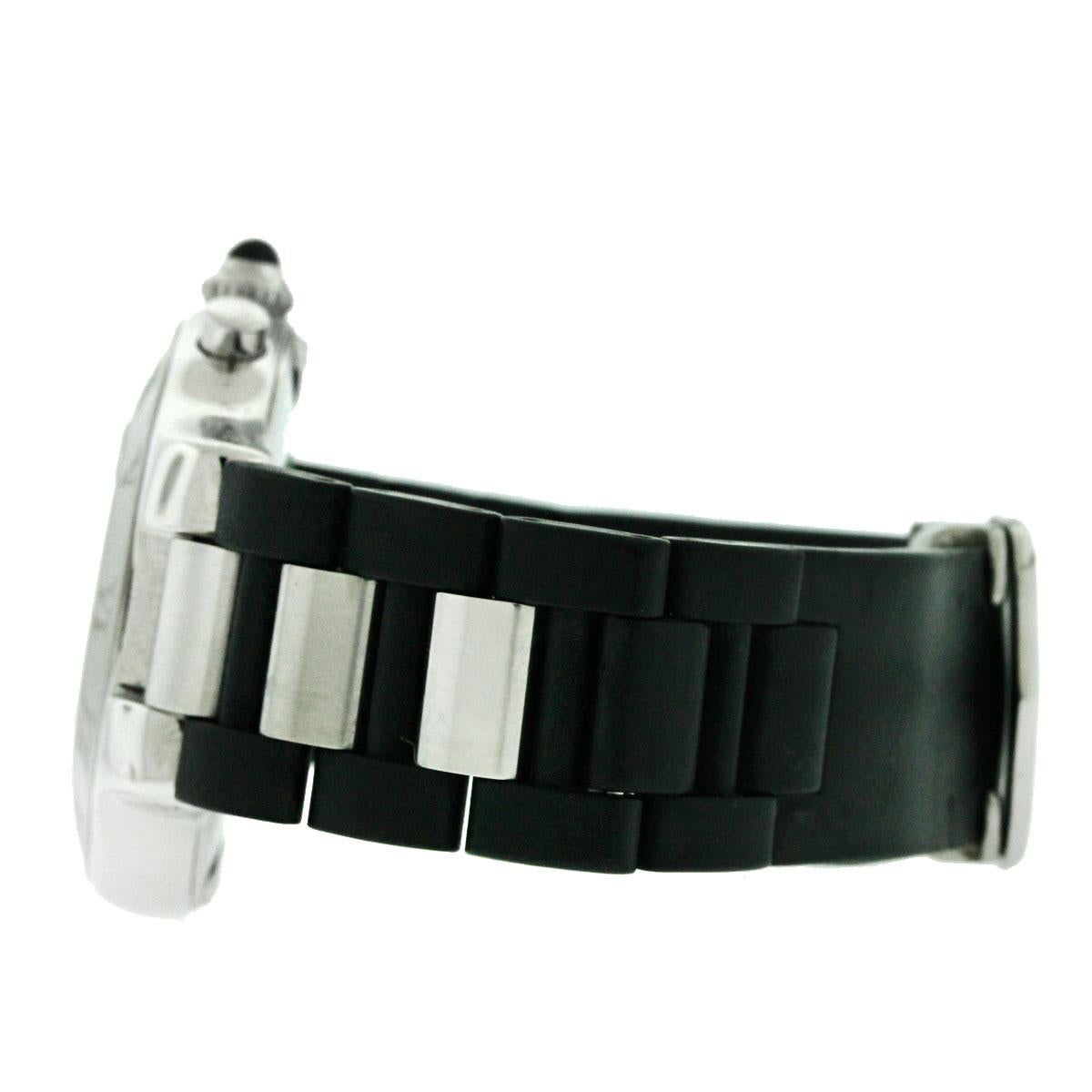 Cartier Must 21 Chronoscaph Black Dial Stainless Steel Men's Watch 1