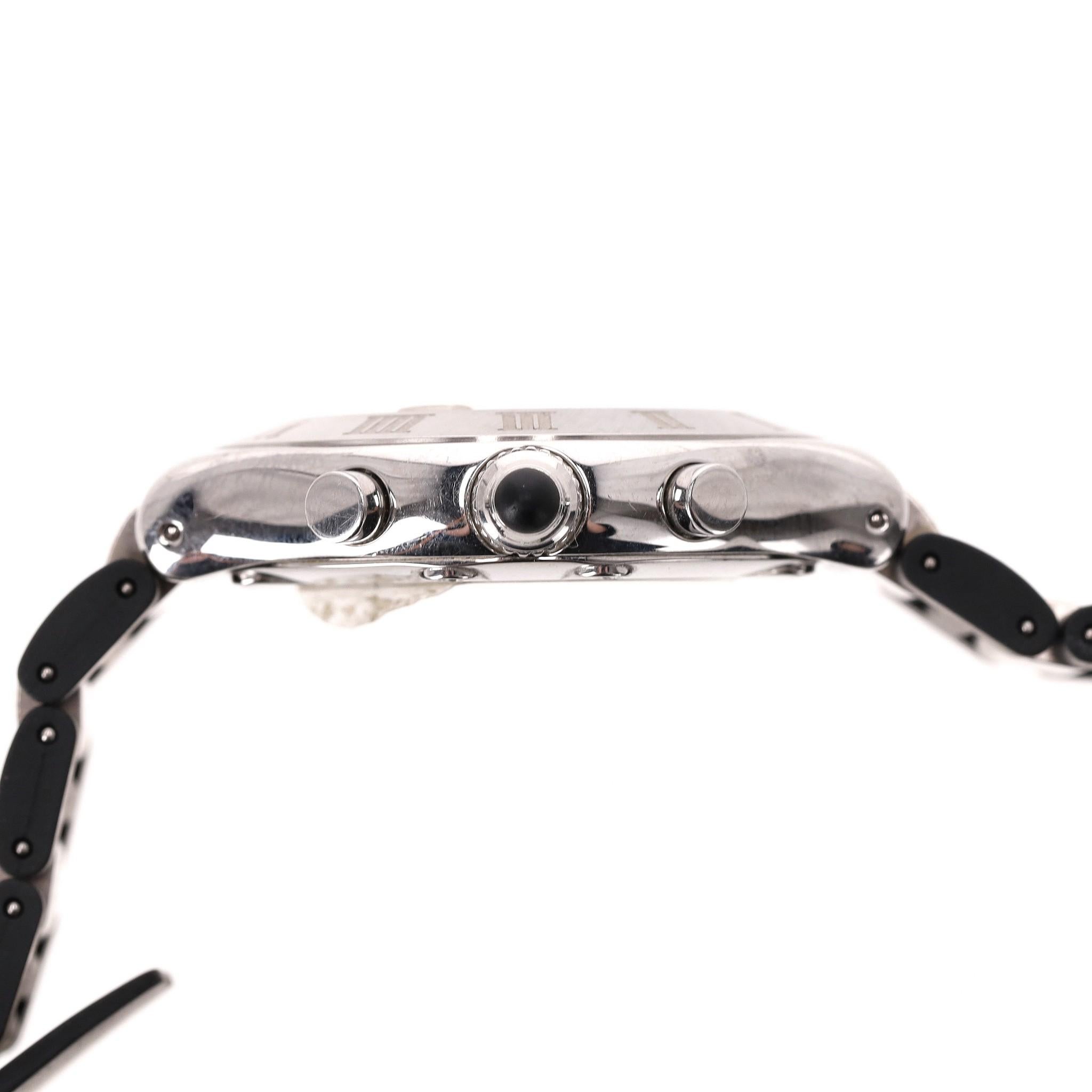 Cartier Must 21 Chronoscaph Stainless Steel Watch For Sale 4