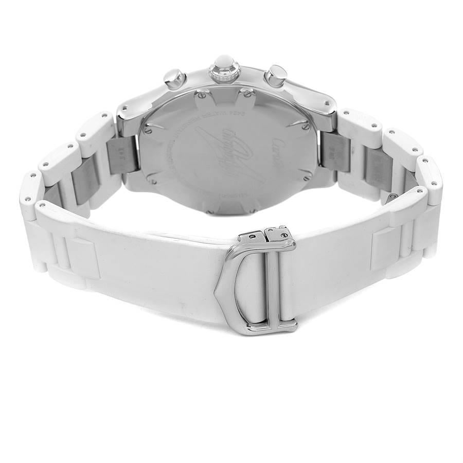 Cartier Must 21 Chronoscaph White Rubber Steel Ladies Watch W10184U2 1