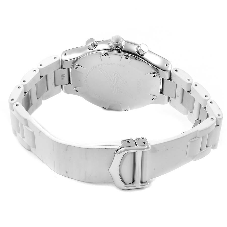 Men's Cartier Must 21 Chronoscaph White Rubber Unisex Watch W10184U2