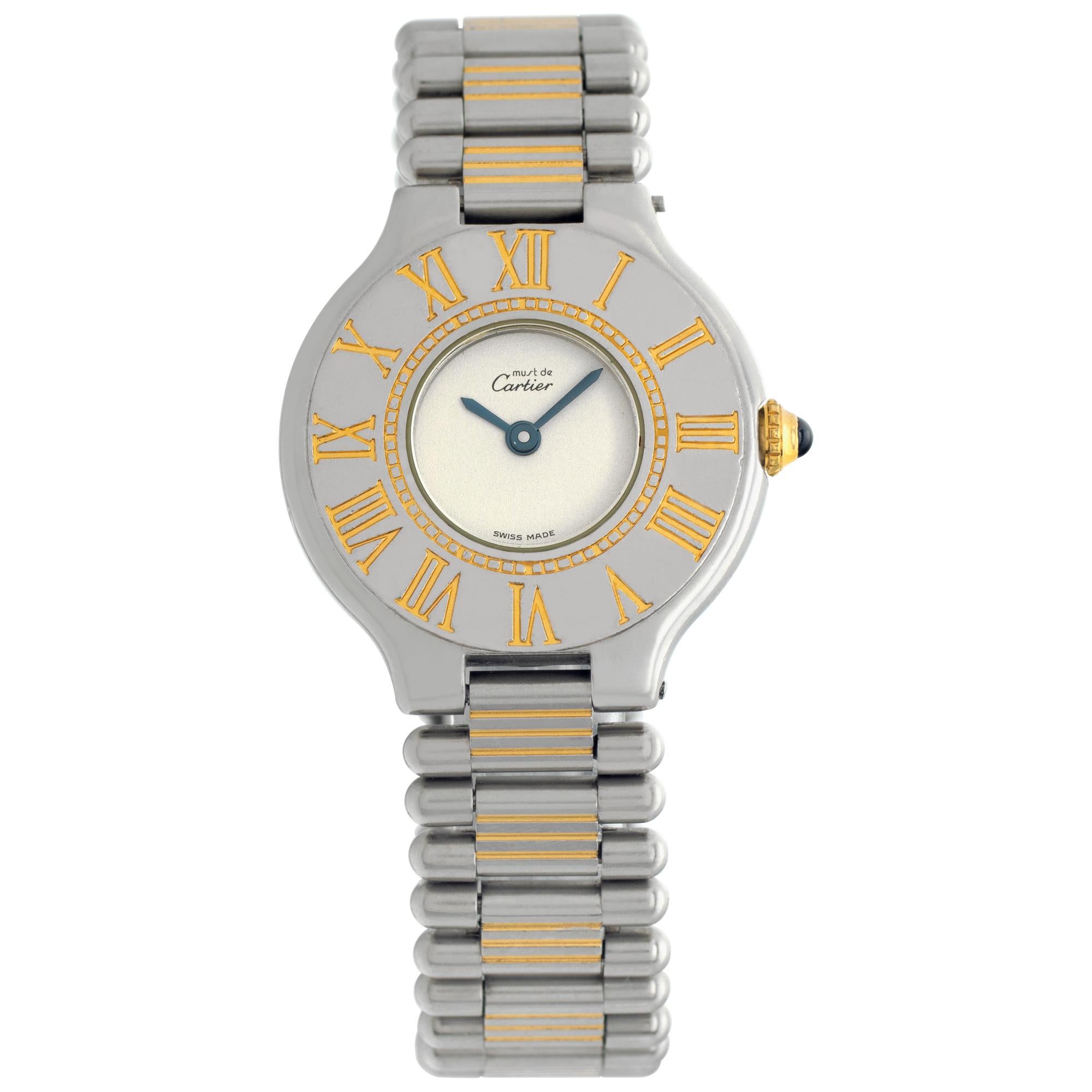 Cartier Must 21 in Stainless Steel with a White dial 28mm Quartz watch