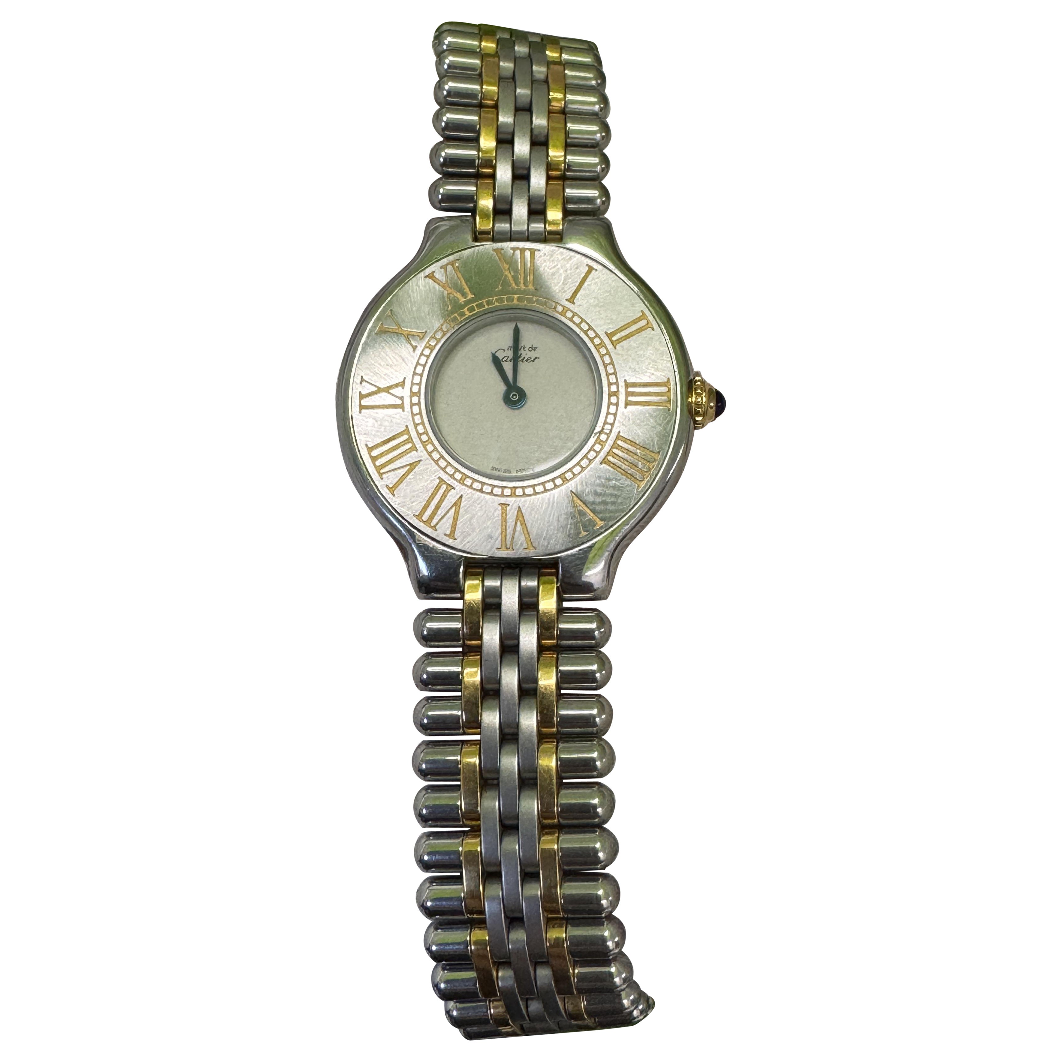 Reloj Cartier Must 21 W10073R6 de acero y oro para señora