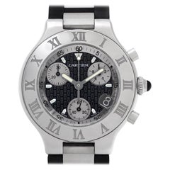 Cartier Must 21 W10125U2, Esfera Negra, Certificado y Garantía
