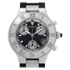 Cartier Must 21 W10125U2, Black Dial, Certified and Warranty