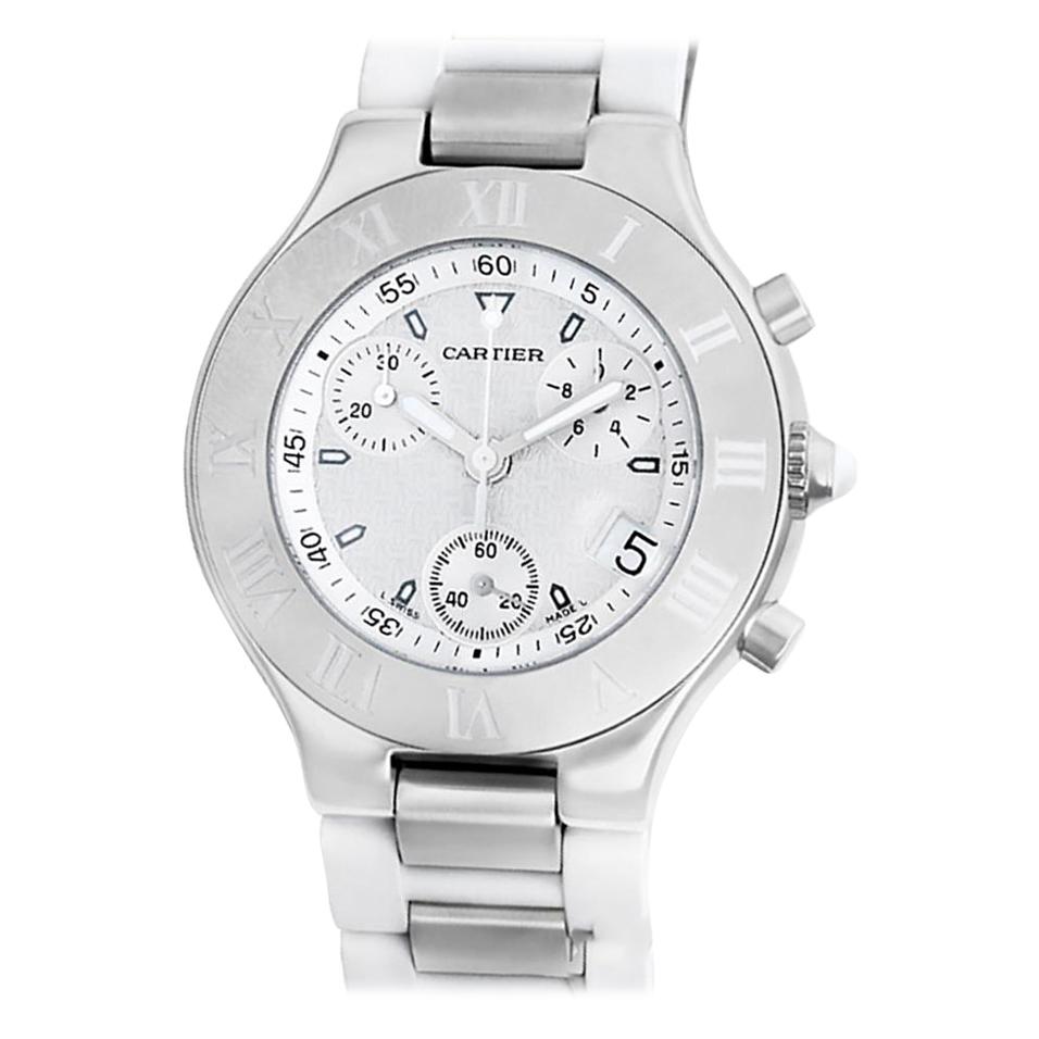 Cartier Must 21 W10184U2, Silver Dial, Certified and Warranty For Sale