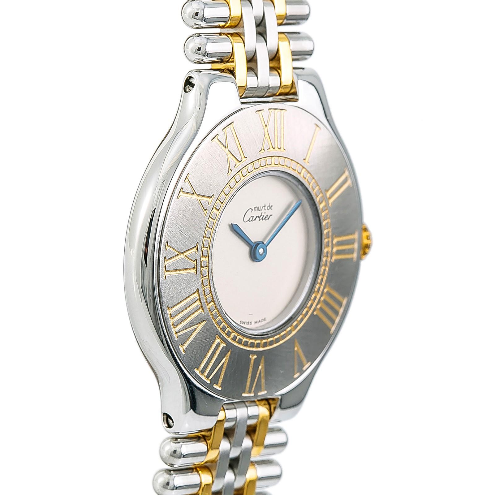 Contemporary Cartier Must 21 Women's Quartz Watch Cream Dial Two-Tone Ss