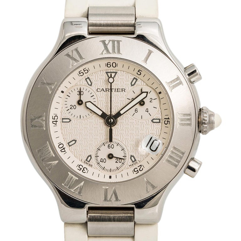 Cartier Must 211620, White Dial Certified Authentic For Sale at 1stDibs