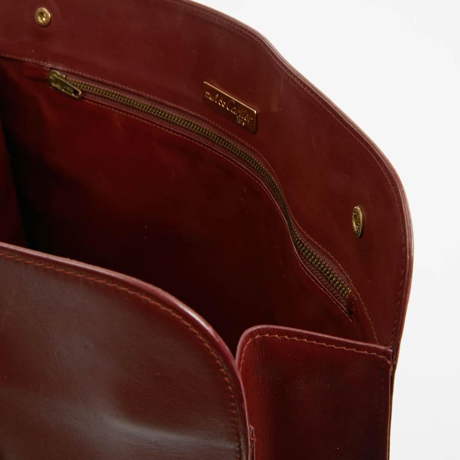 CARTIER Must Burgundy Tote Bag In Vintage Box Leather 1