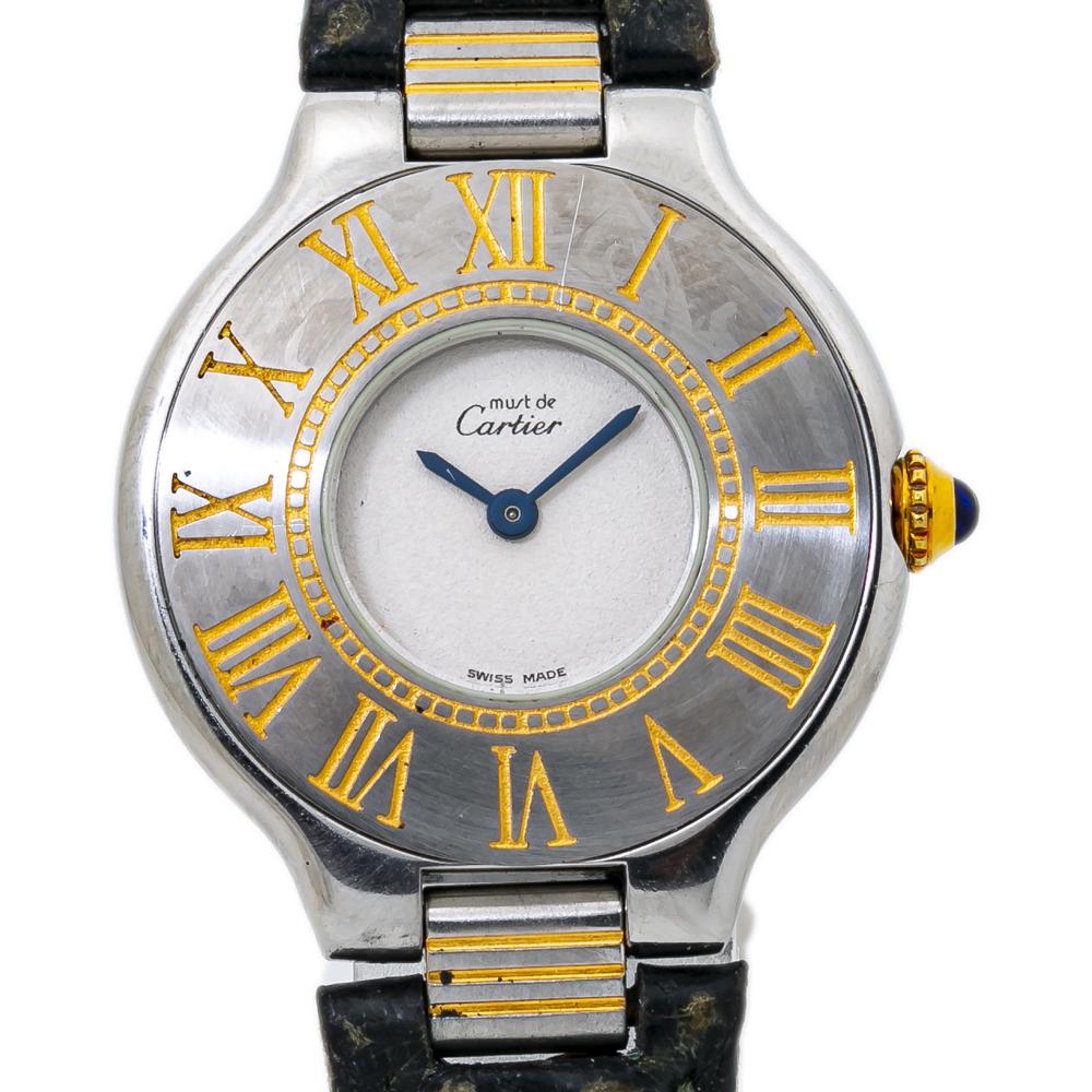 Cartier Must De 21 Deployment Clasp Ladies Quartz Watch 28mm