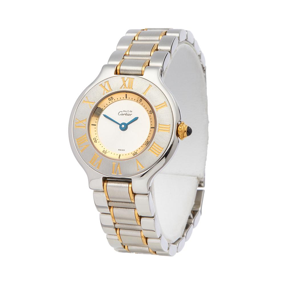 Ref: W5397
Manufacturer: Cartier
Model: Must de 21
Model Ref: 1340
Age: 1990's
Gender: Ladies
Complete With: Xupes Presentation Box
Dial: Silver Roman
Glass: Sapphire Crystal
Movement: Quartz
Water Resistance: To Manufacturers Specifications
Case: