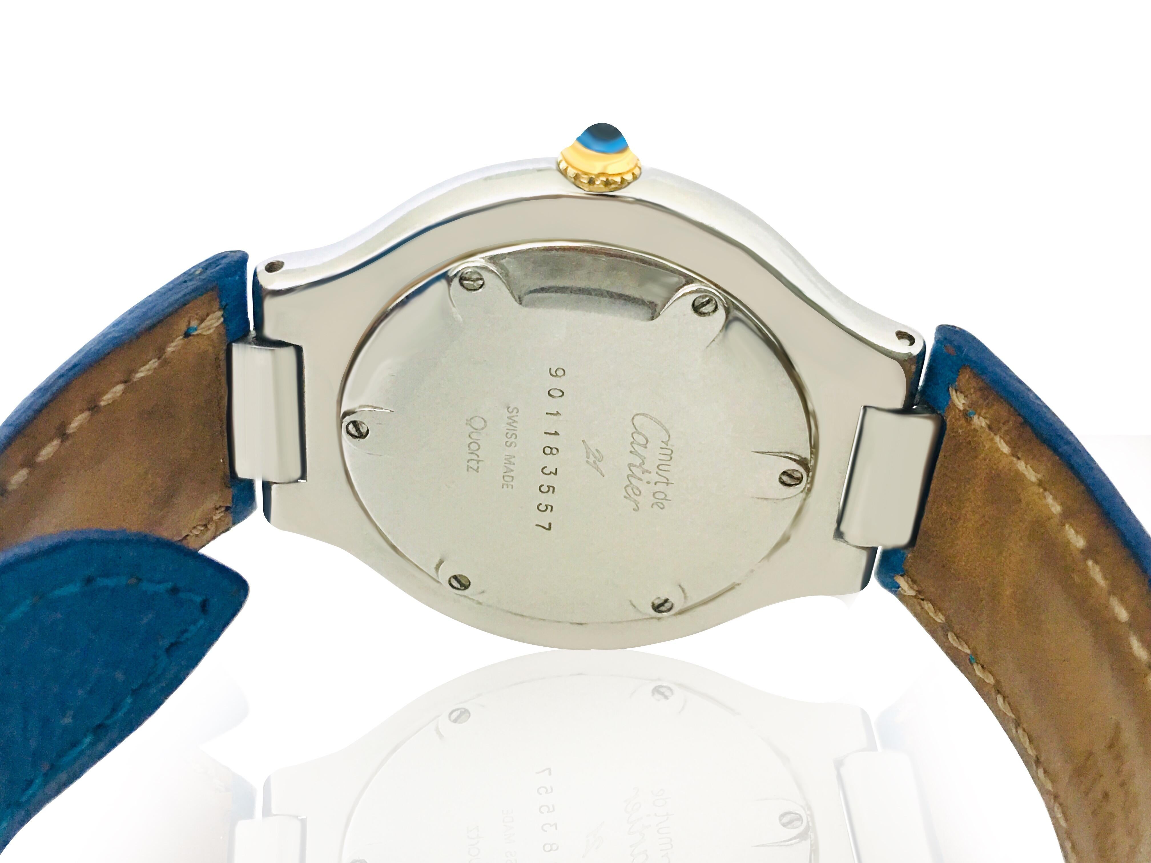 Modern Cartier Must De 21 Steel Gold Roman Dial Unisex Watch