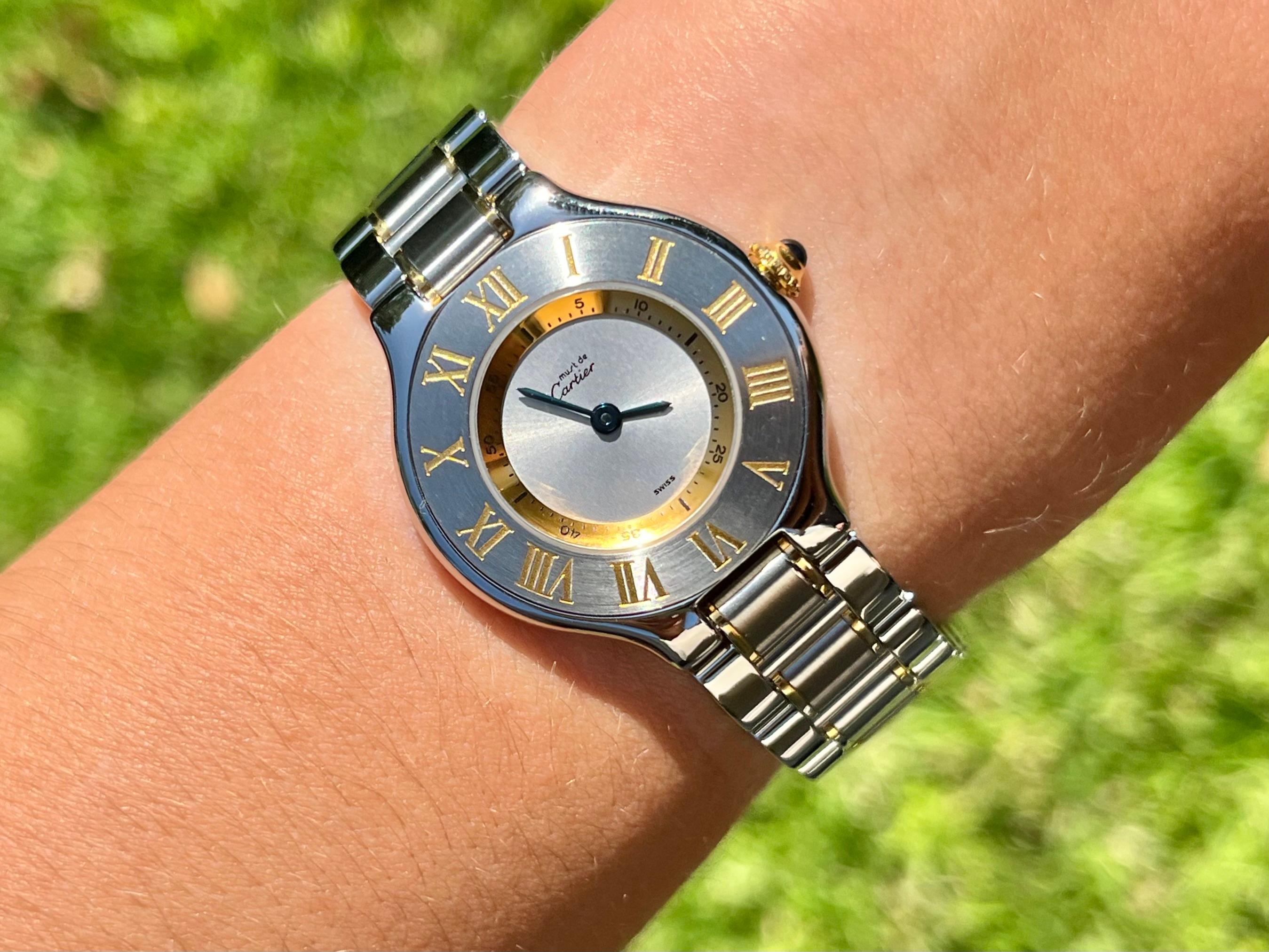 Women's Cartier Must De 21 Two Tone Ladies Wrist Watch
