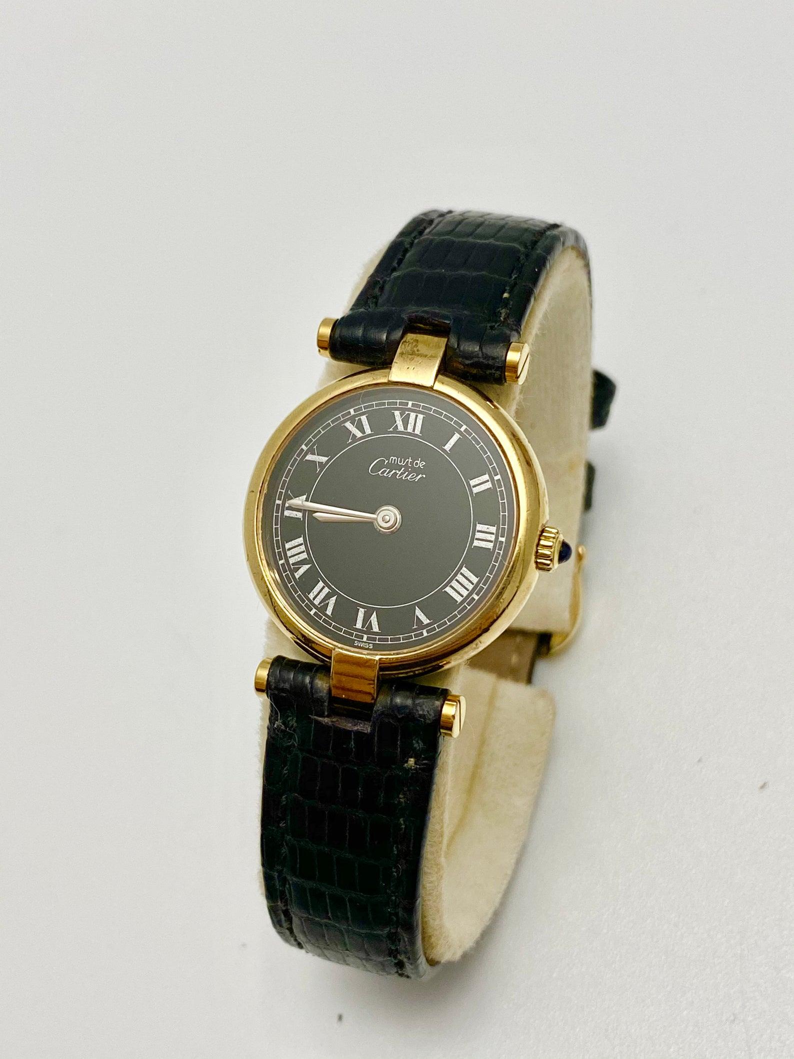 cartier paris vermeil quartz argent 925 plaque or g20m swiss made