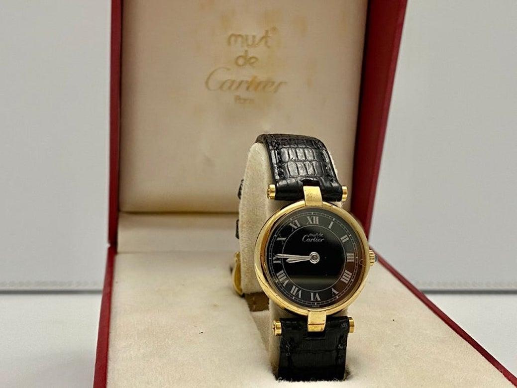 cartier vermeil quartz argent 925 plaque or g 20m price