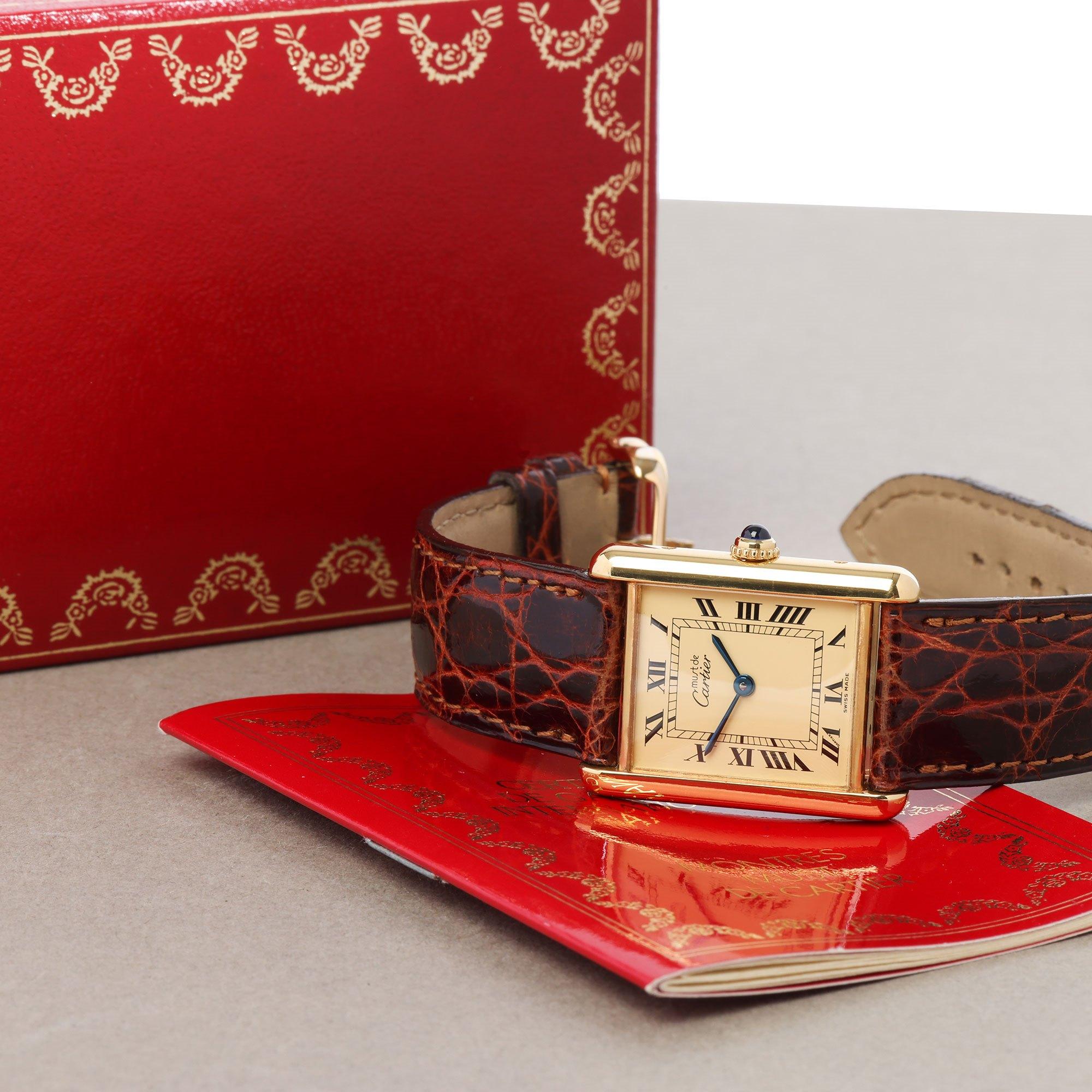 Cartier Must de Cartier 0 71822 Men Gold Plated 0 Watch In Good Condition In Bishops Stortford, Hertfordshire