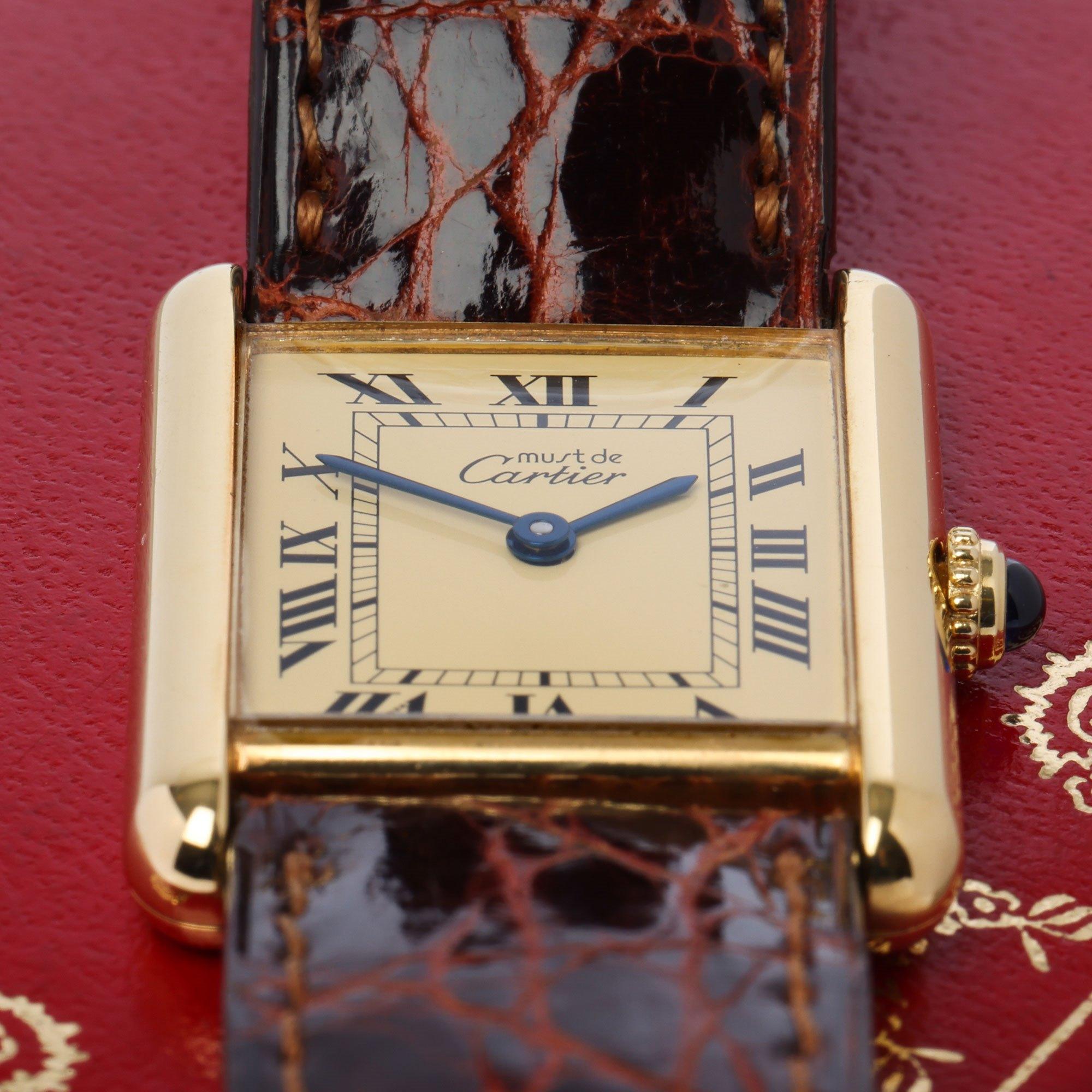 Men's Cartier Must de Cartier 0 71822 Men Gold Plated 0 Watch